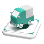 Logistics delivery notification illustration