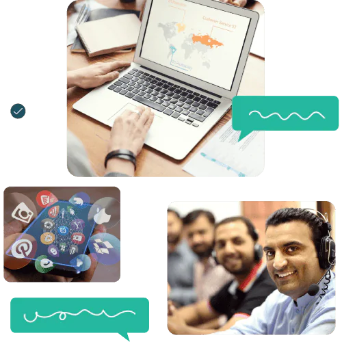 Marketing communication campaign illustration