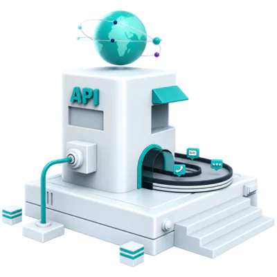 API communication processing illustration