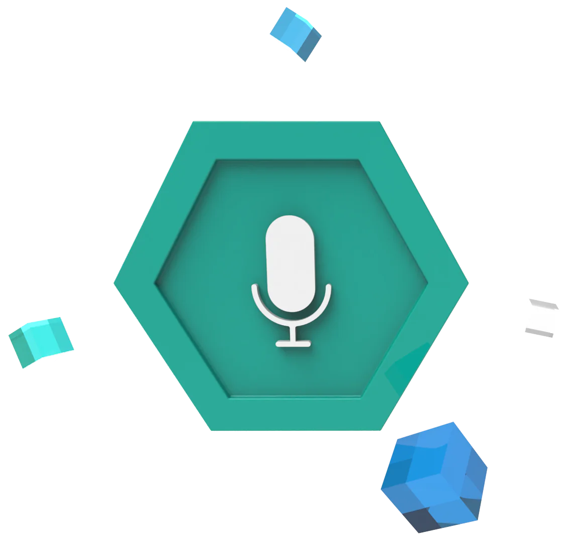 Complete voice group call microphone illustration